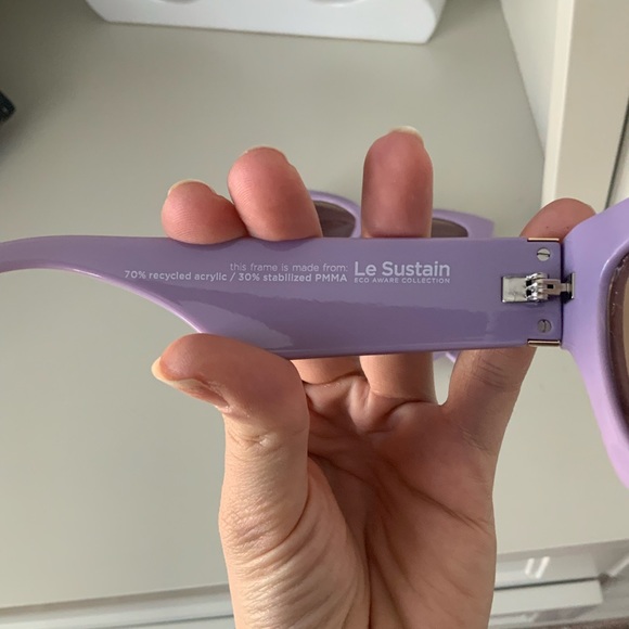 LES SPECS FANPLASTICO Cat Eye Orchid Lavender Women’s Sunglasses BRAND NEW - Picture 10 of 11